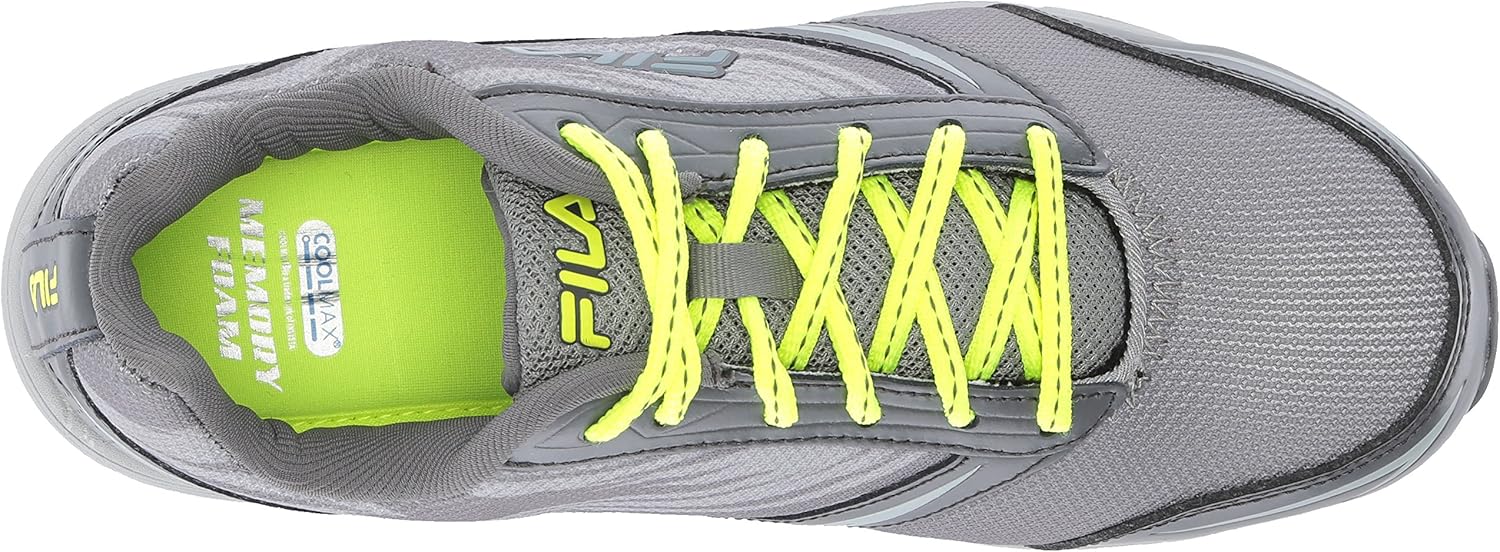 Fila Womens Memory Reckoning Slips Resistant Steel Toe Running Shoe