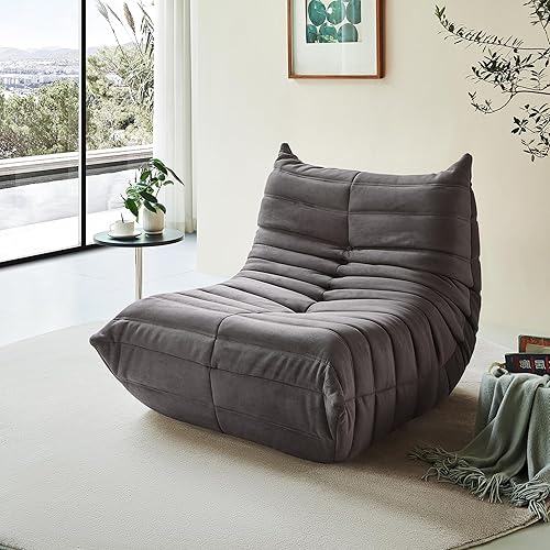 Miniatura 3 de Puf  Sofá esquinero, silla junto a la chimenea, sofá puff grande para adultos, sofá de suelo para sala de estar, dormitorio, juegos (amarillo,