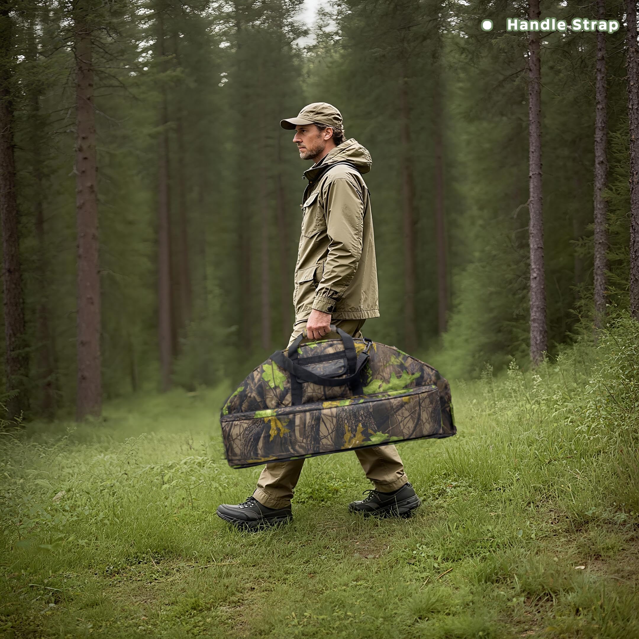 Compound Bow Case Soft Bow Padded Case Light-Weight Bow Carry Bag with Arrow Pocket