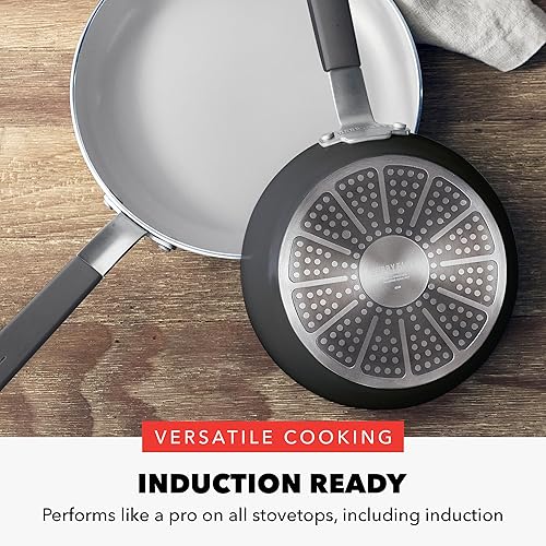Miniatura 6 de GreenPan x Bobby Flay - Sartén antiadherente de 8 pulgadas, cerámica de diamante sin PFAS, apta para inducción, mango de silicona que se mantiene