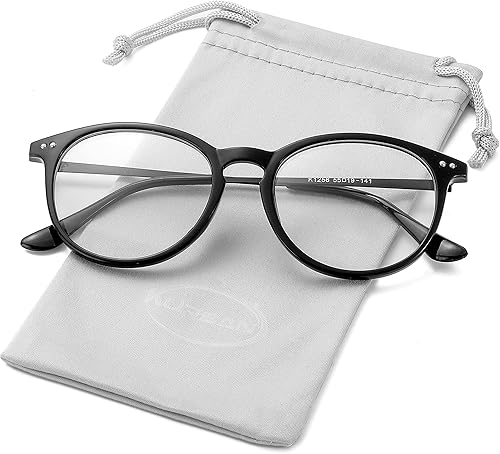 Miniatura 2 de Gafas de luz azul para mujeres y hombres, gafas falsas con marco de plástico redondo retro