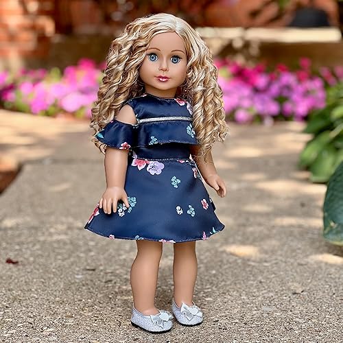 Miniatura 2 de - Momento romántico - Vestido azul oscuro - Ropa para muñecas de 18 pulgadas (toll no incluido)