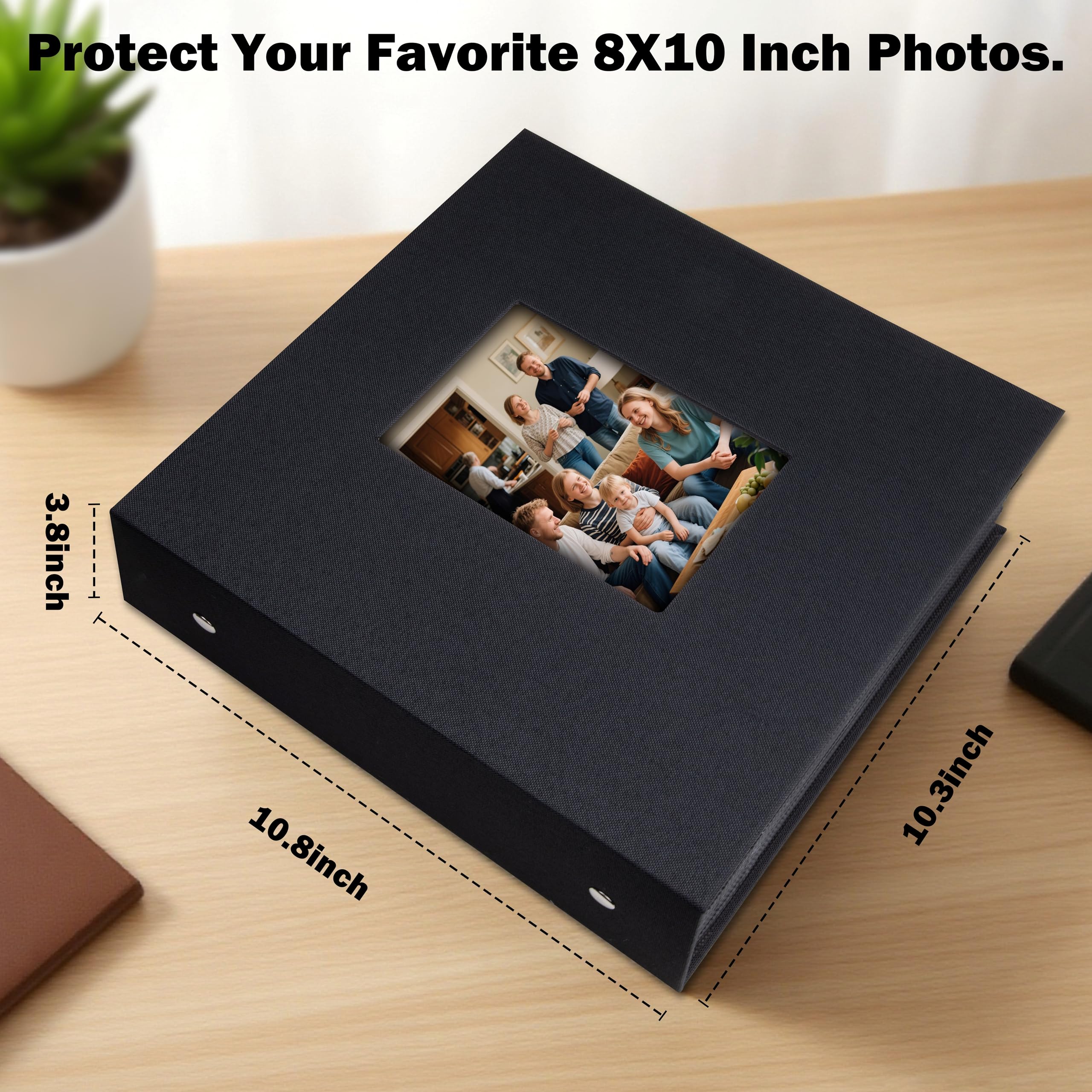 Album fotografico 200 x 25 cm, con copertina in lino di grande capacità, pagine interne prive di acidi, 20 x 25 cm, album fotografico da 20 x 25 cm, per famiglia, anniversario di matrimonio e foto di