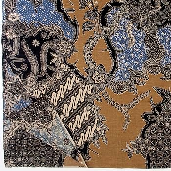 生地　バティック【希少】手描き ろうけつ染め 希少 ろうけつ染め バティック（手染め）その色柄の美しさ