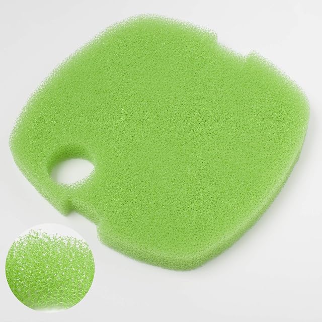 Foto 3 de 3 de LTWHOME Almohadillas de filtro gruesas verdes de repuesto para Sunsun HW-302/505A (paquete de 6)