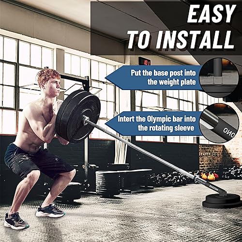 Miniatura 6 de Accesorio de mina terrestre para barra, accesorio de fila de barra en T apto para barra olímpica de 2 pulgadas, giro completo de 360 para