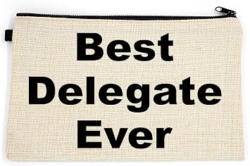 Delegate Makeup Bag, Gift For Delegate, Best Delegate Ever, Toiletry Bag, Birthday Gift For Her, Makeup Bag For Women, Christmas Gift Bag