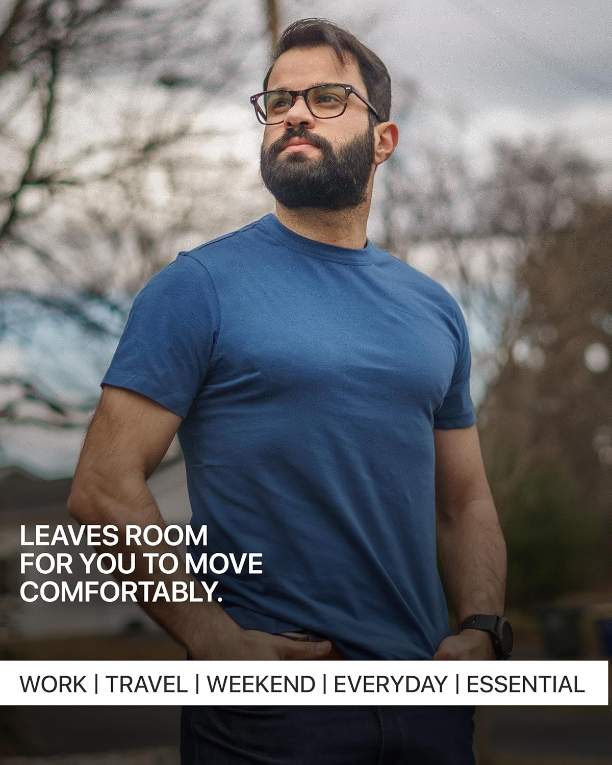 Mott & Bow Men’s Driggs Classic Crew Neck T-Shirt – 100% Combed Cotton, Everyday Fit, Durable & Pre-Shrunk - Image 5