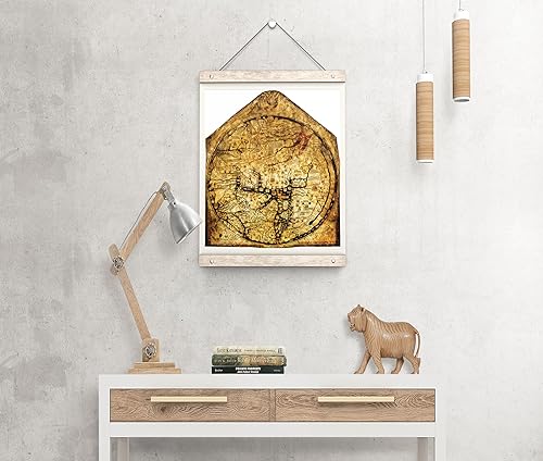 Miniatura 4 de Hereford Mappa Mundi World Map  Regalo de decoración medieval de los años 1300  Impresión artística de pared de la época de la Edad Media  Historia