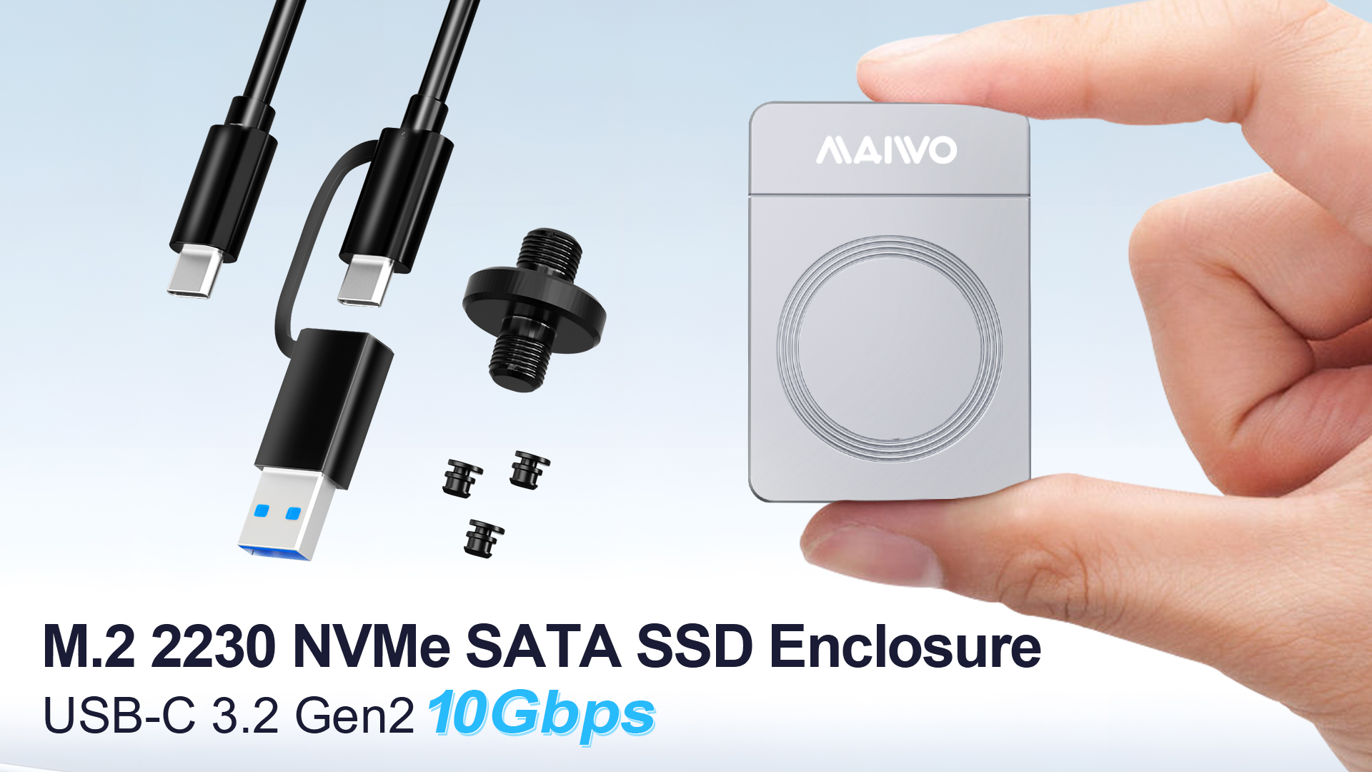 Amazon.com: MAIWO USB-C 2230 M.2 SSD Enclosure, 10Gbps Aluminum M