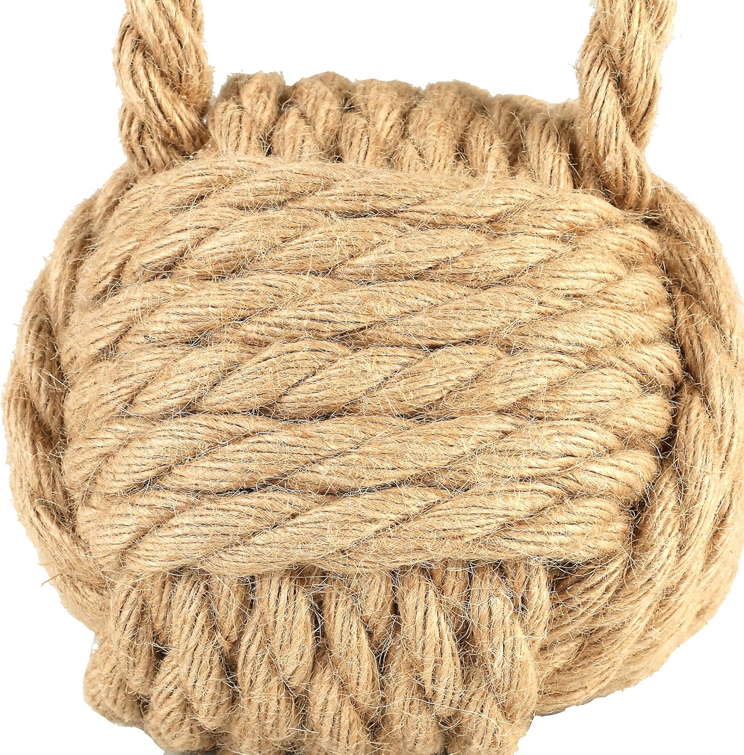 Creative Co-Op Nautical Rope Knot Cotton Door Stop, Ivory : Everything Else