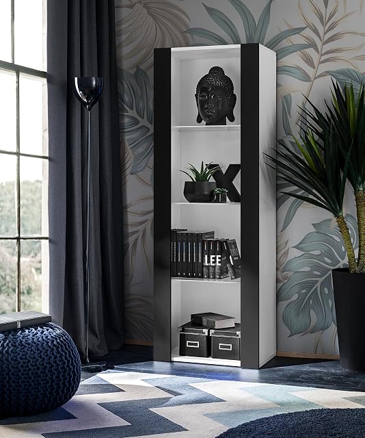 Komodee Vitrina Tivoli, Negro Blanco, 55x159x35 cm