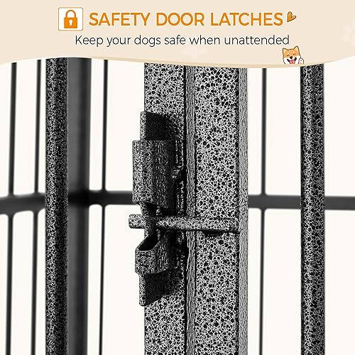 Miniatura 6 de Yaheetech 42'' Heavy Duty Dog Crate Foldable Dog Cage for Medium/Large Dogs W/Double Doors/Removable Trays