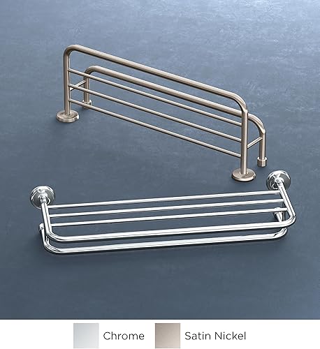 Miniatura 2 de Gatco 5376 Designer II - Toallero de baño de 24 pulgadas, cromado, acero inoxidable montado en la pared, 26.50 pulgadas de ancho x 5.68 pulgadas de