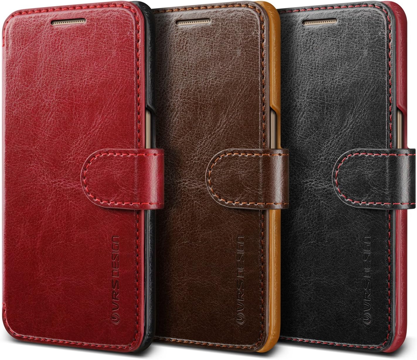 Galaxy S7 Case, VRS Design [Layered Dandy][Wine Red] - [Premium Leather Wallet][Slim Fit][Card Slot] For Samsung S7