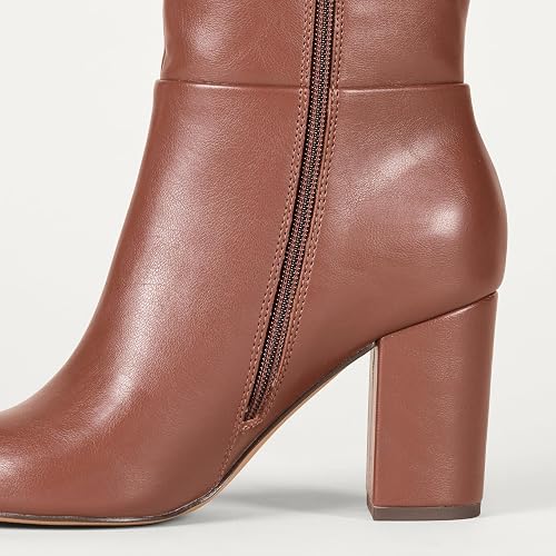 Amazon Essentials Botte à talons hauts Femme, Brun Châtaigne Faux Cuir, 46 EU Large - 6
