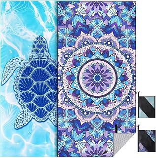 KUOGAS Strandtuch XXL 2er Set 90×180 cm,Groß Schnelltrocknendes Mikrofaser Handtuch, Sandfrei Badetuch,Stranddecke Damen strandhandtuch