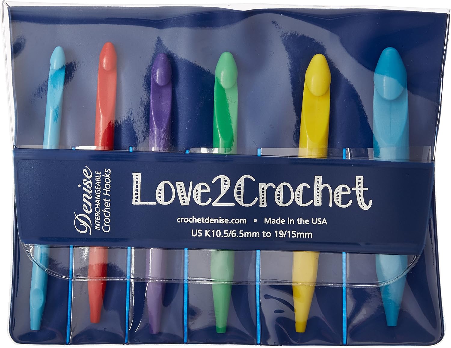 Love2Crochet Interchangeable Crochet Hook Set, USK 10.5/6.5mm-19/15mm (L2CK10.5-19)