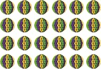 Vista 9 de Beistle 24 bolas de seda rojas, blancas y verdes para Navidad, decoraciones mexicanas, italianas, 12 pulgadas