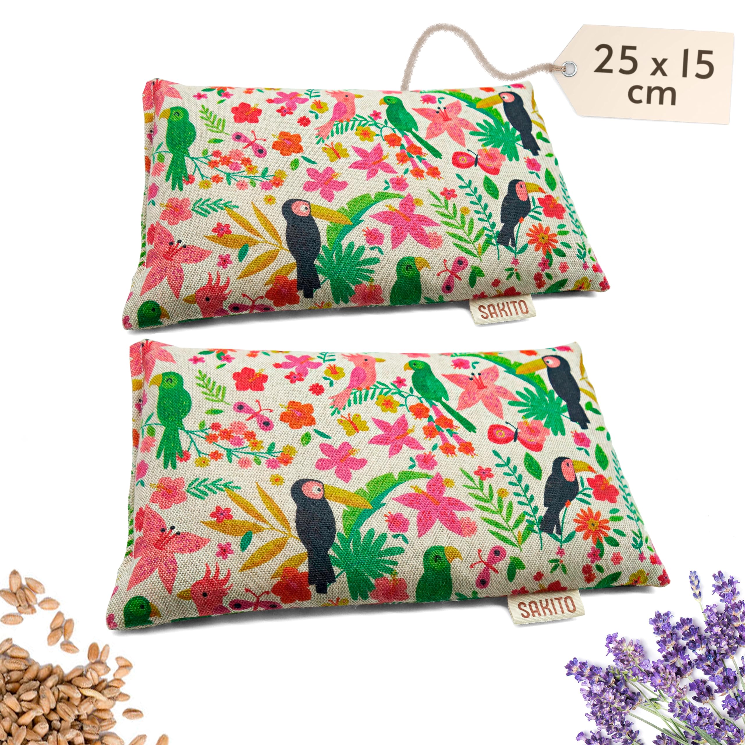 2 (uds) Cuscino Termico Microonde (25x15 cm) - Terapia Naturale per lo Stress e i Dolori Muscolari - Uso Caldo o Freddo - Elevata Ritenzione del Calore - Tessuto di Prima Qualità - Profumo di Lavanda