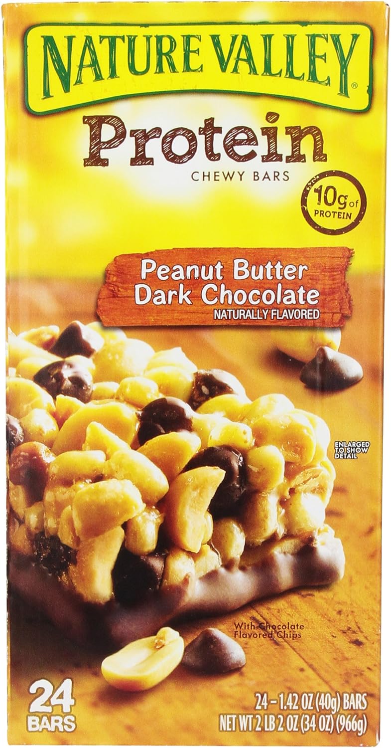 Nature Valley Protein Bars, Peanut Butter Dark Chocolate, 1.42 Ounce, 24 Count