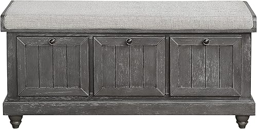 Miniatura 3 de Lexicon Berryessa - Banco de almacenamiento elevador, gris oscuro envejecido