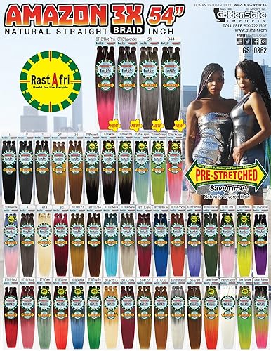 Miniatura 7 de RastAfri Trenza Tienda 3X de 54 pulgadas preestirada 2 paquetes (2)