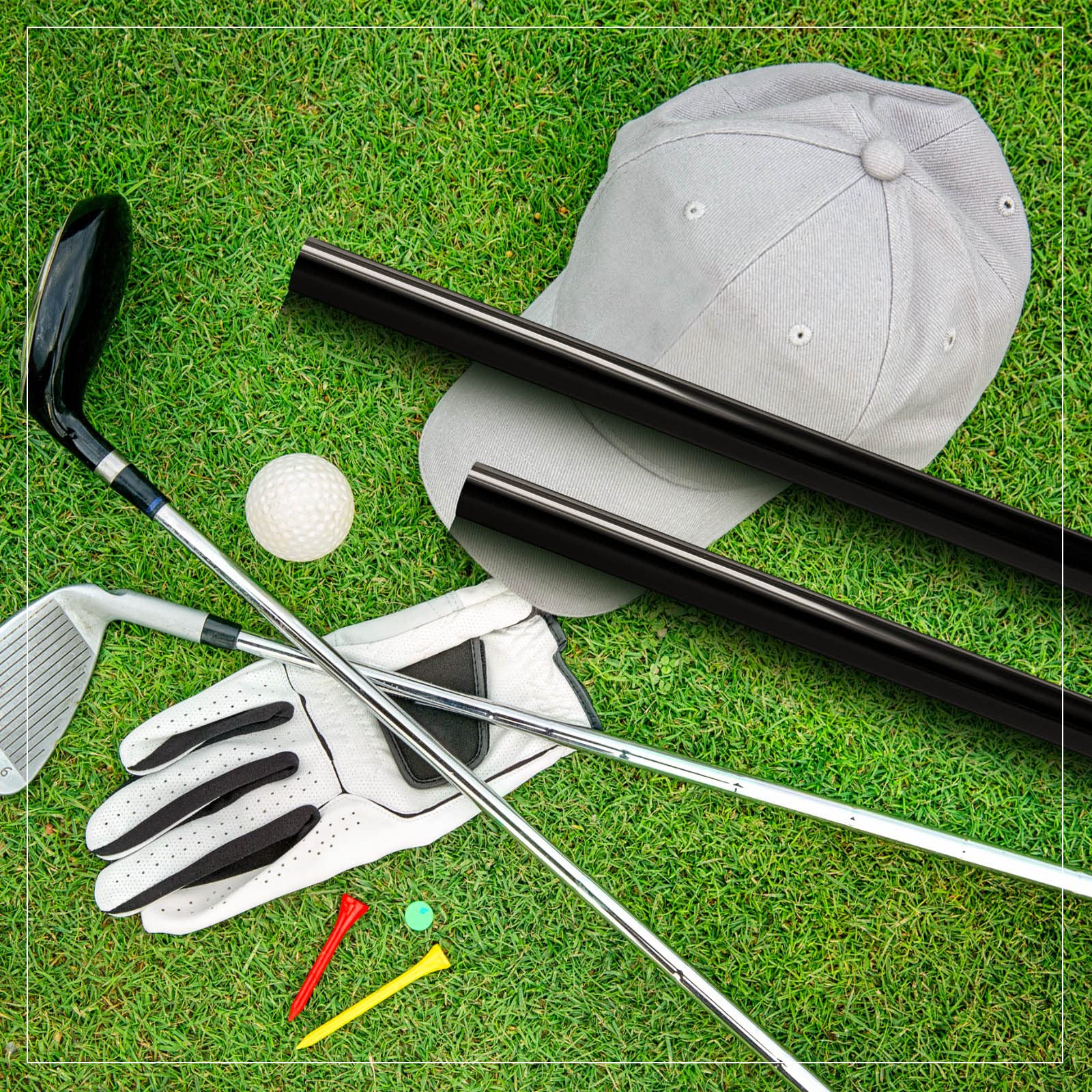 14 Pcs Plastic Golf Club Tube Black Golf Tubes Dividers for Bags 1.25