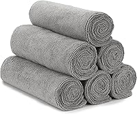 S&T INC. Super Absorbent Microfiber Gym Towels - 6 Pack 16x27 Inch Yoga Workout Towels for Gym Bag & Home