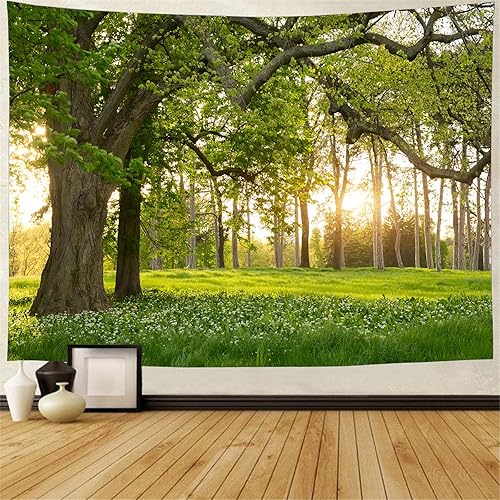 Tapiz decorativo de bosque de dinosaurios jurásicos, divertido póster de T-Rex, animales antiguos, tapices de cuento de hadas para colgar en la