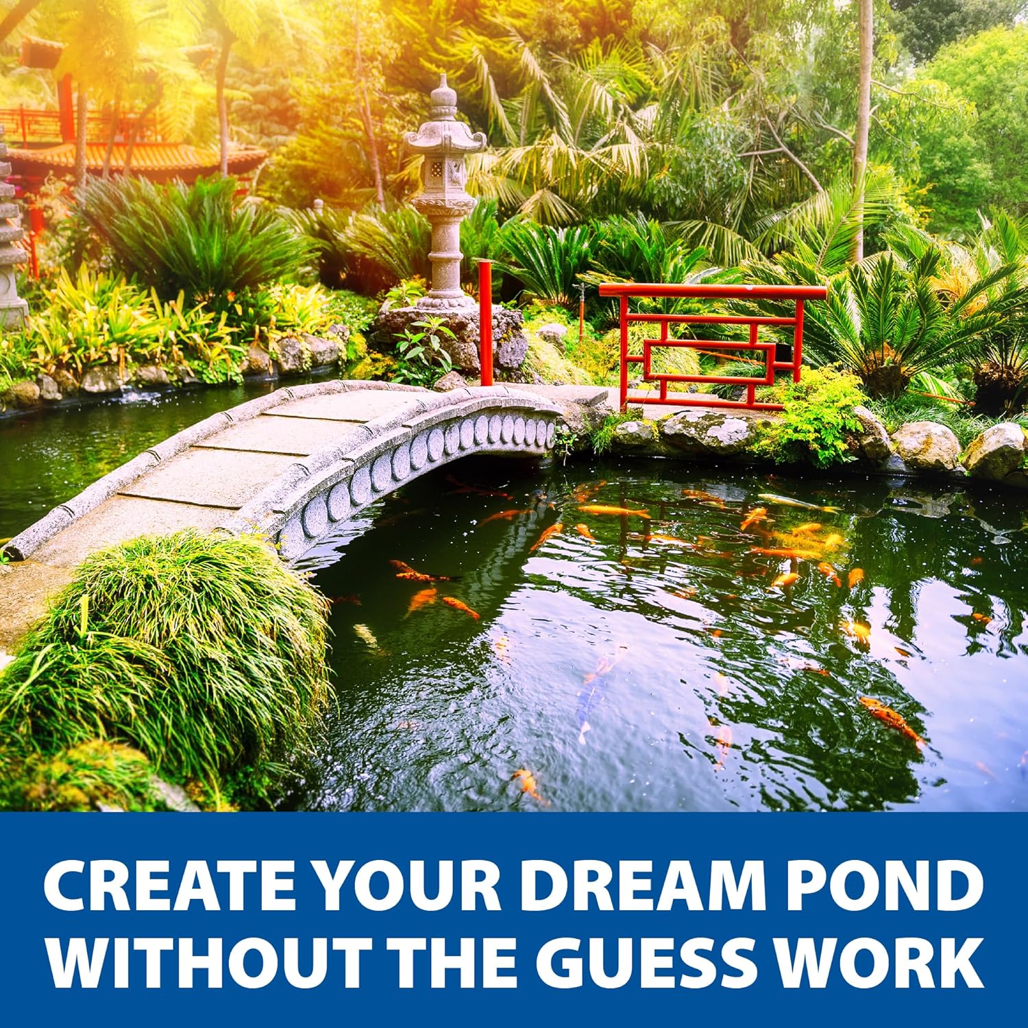 The Pond Guy AllClear Ecosystem Kit – Complete DIY Fishpond with Liner, Pump, UV Filter & Waterfall (1,000-2,000 Gallons) 11' x 11'