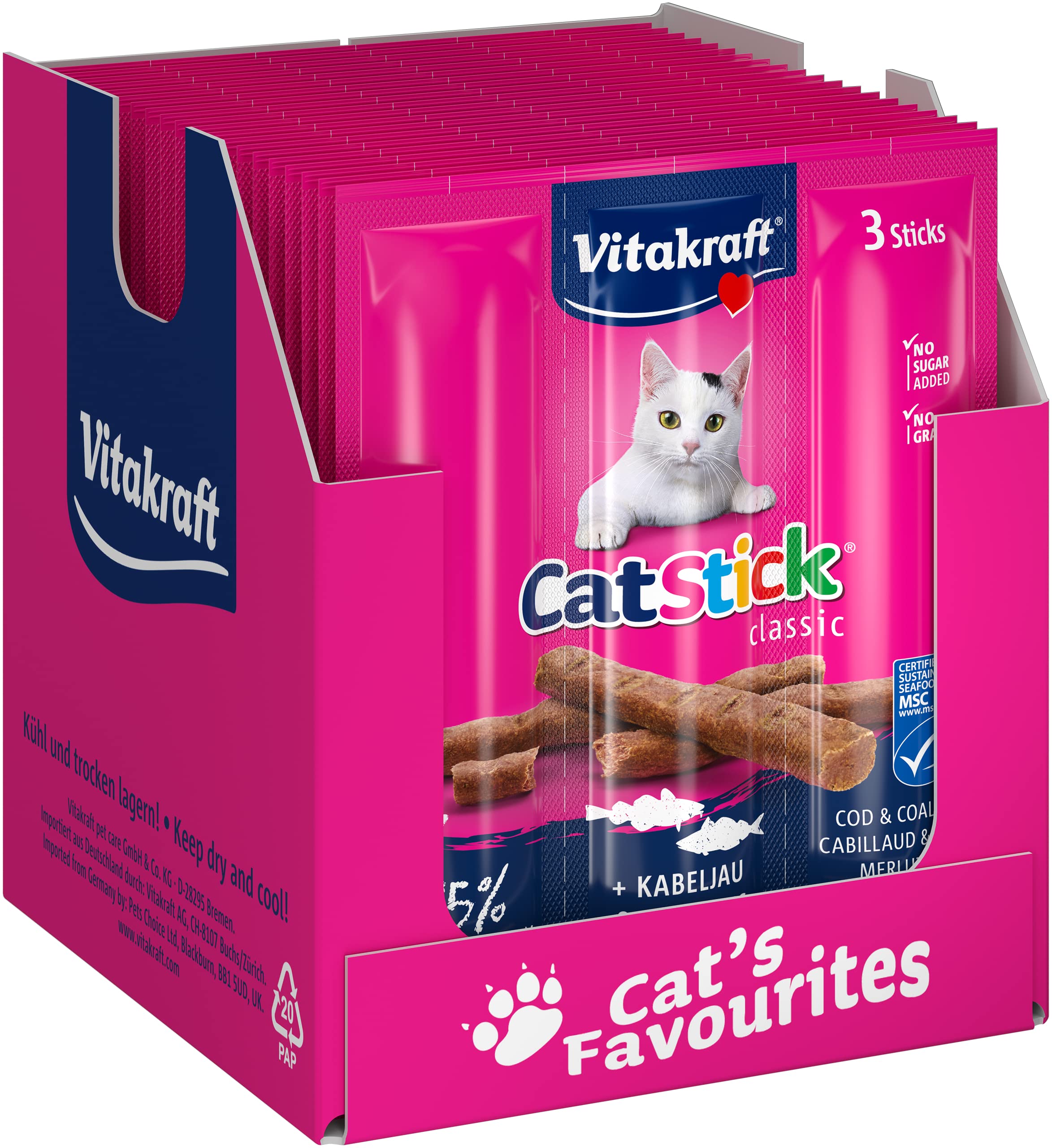 Vitakraft 1571260031 - Cat-Stick Mini atún y Bacalao