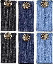 Waist Extender for Jeans, Trousers, Dresses and Skirts, Set of 3/6, Trousers Extender up to 5 cm, Waist Extension for Trousers, Adjustable Button for Trousers