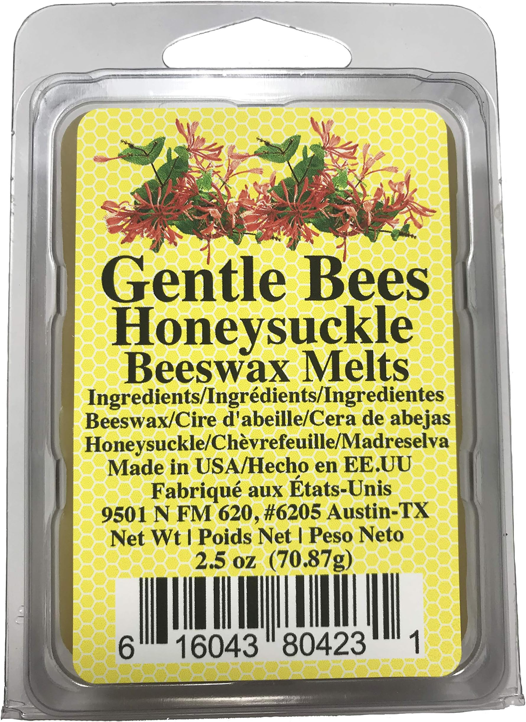 Gentle Bees Honeysuckle Beeswax Melts 2.5 Ounces (70.87g)