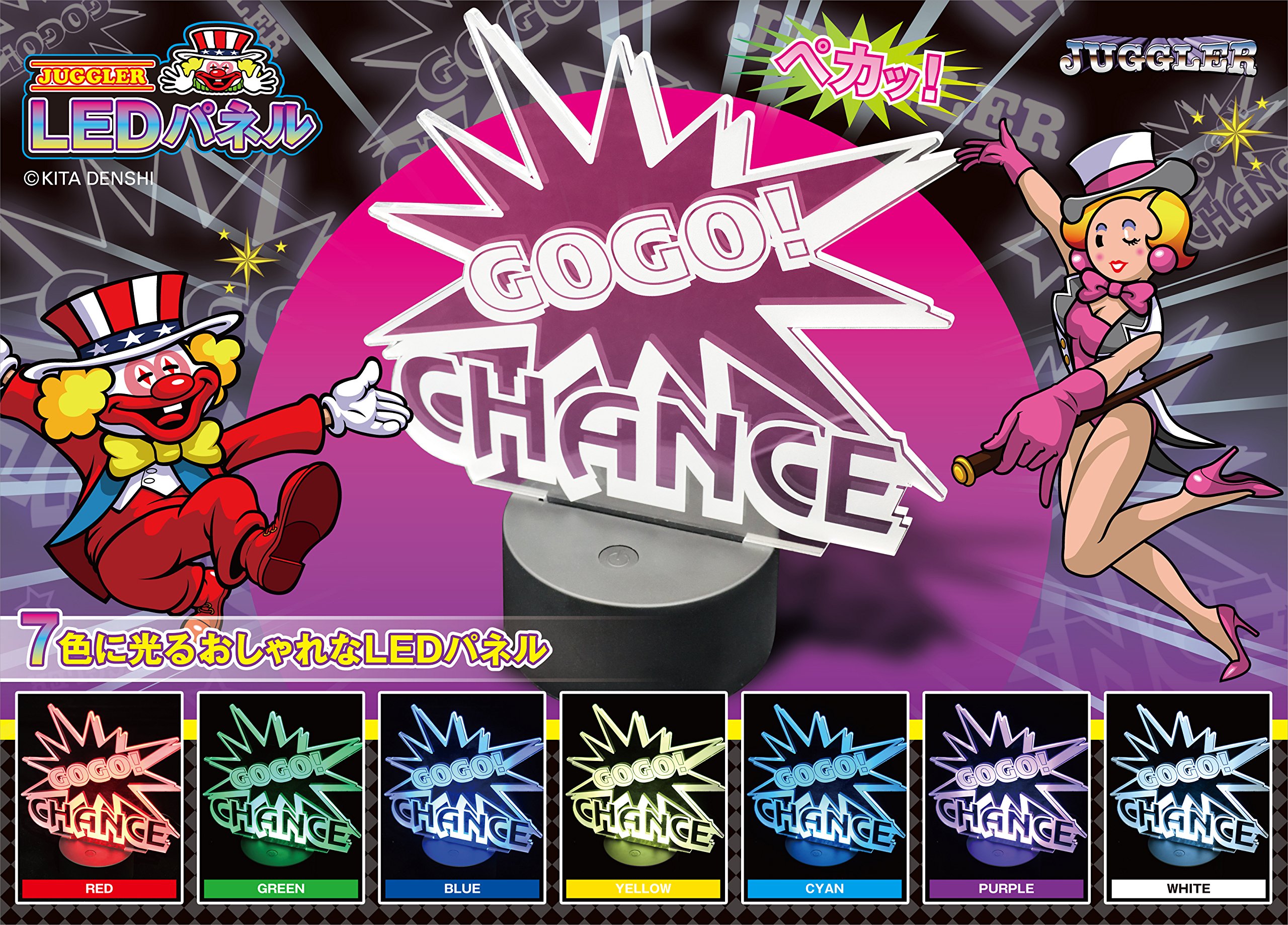 ファンキージャグラー 実機パネル使用LED点灯加工品！ 1点物！ファンキージャグラー 実機パネル使用加工品！ LED点灯