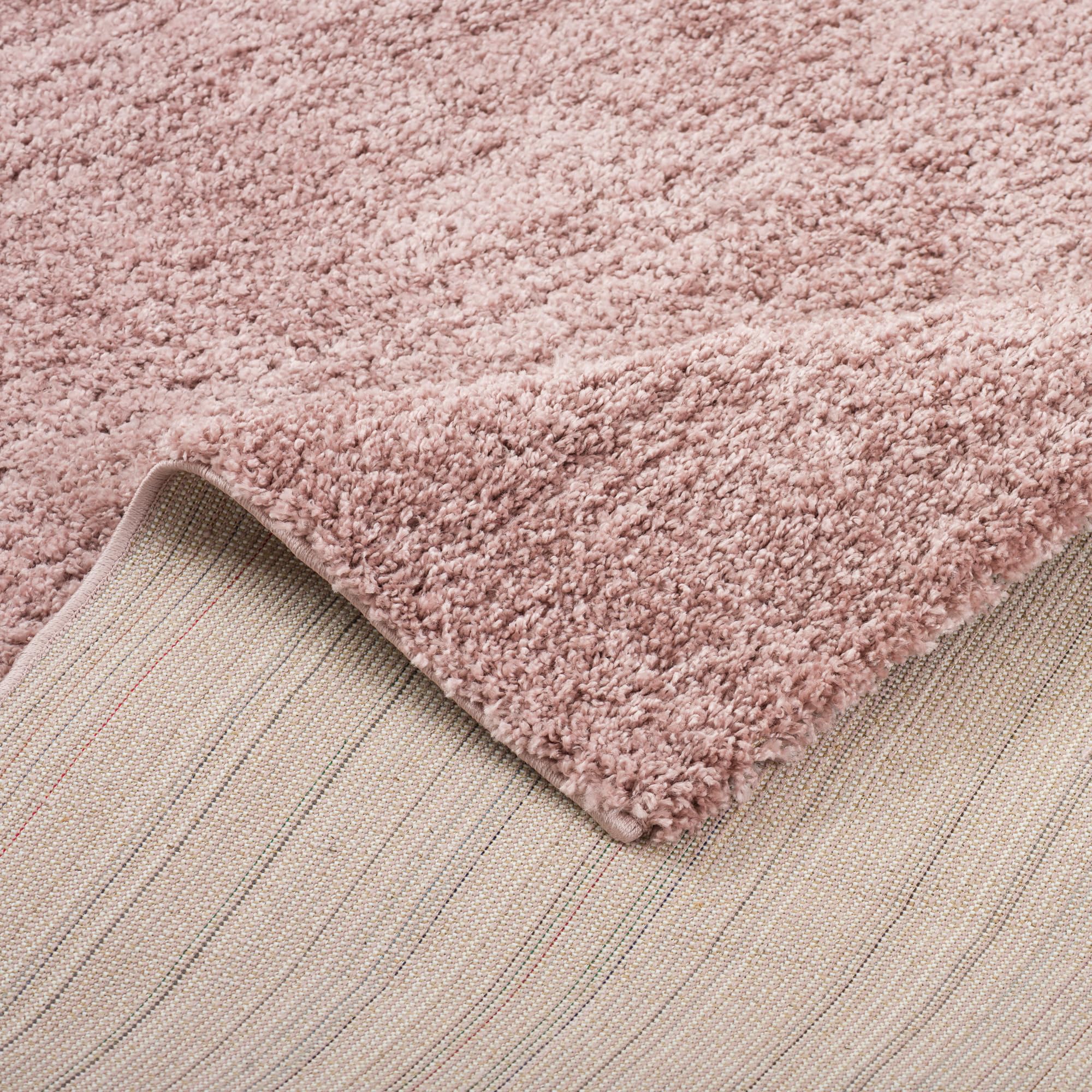 Tapis à Poils Longs NAVARRA Bleu Marine 160x160 Cm Polyester | Leroy Merlin