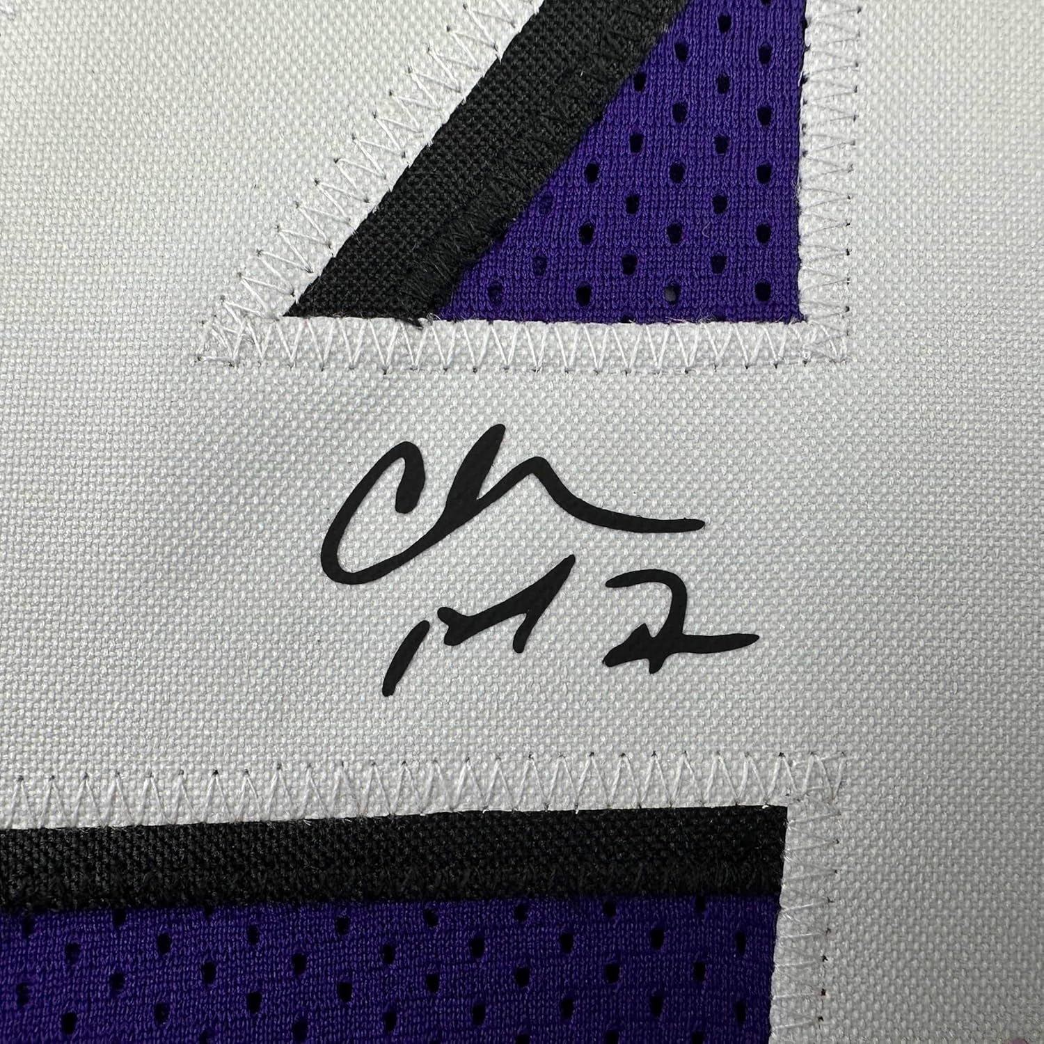 Facsimile Autographed Charles Barkley Phoenix Purple Reprint Laser Auto Basketball Jersey Size Men's XL - Image 2