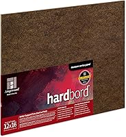 Ampersand Museum Series Hardbord 12x16 Painting Panel - Warp-Resistant 1/8" FSC-Certified Hardboard for Acrylics, Oils & Mounting