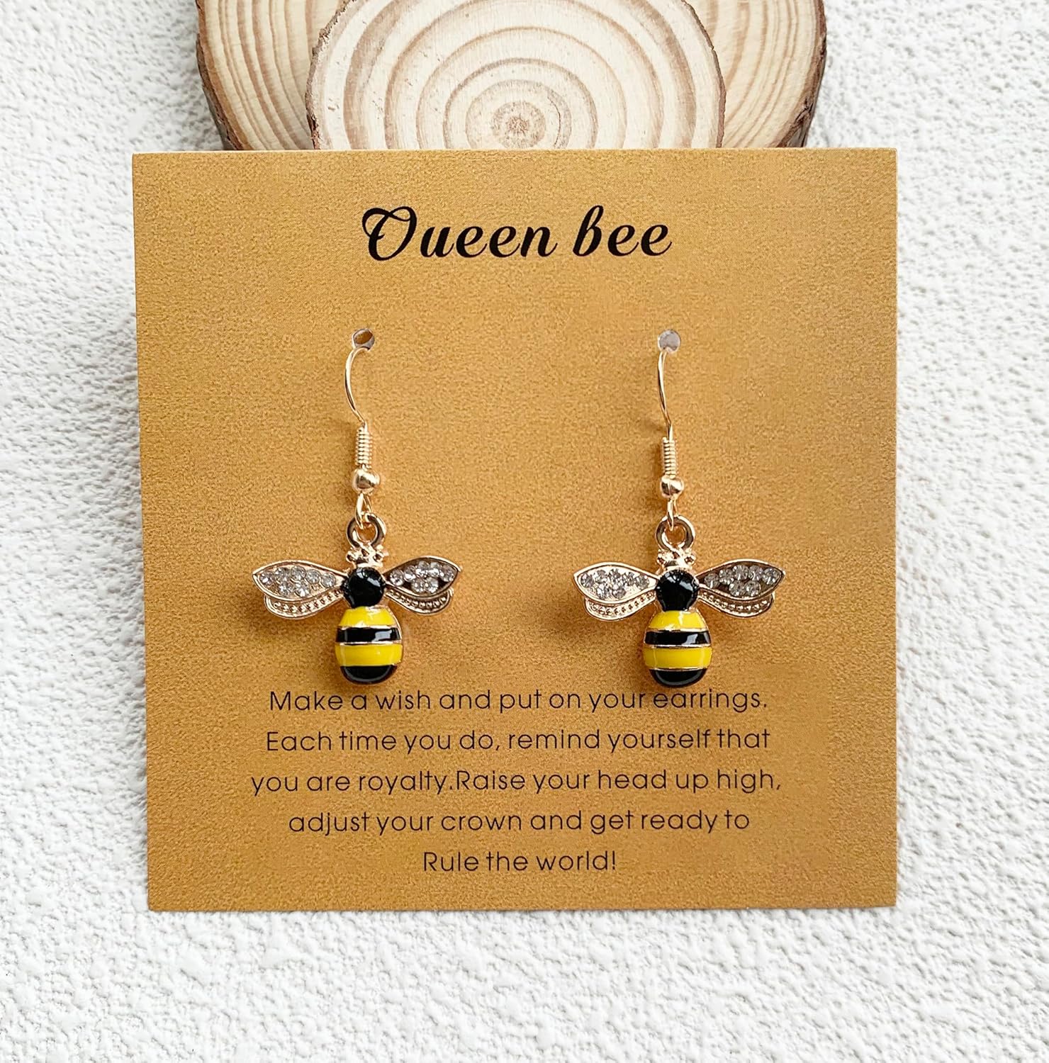 Bee Earrings Queen Bee Cute Bumble Bee Jewelry Gifts for Women - Image 3