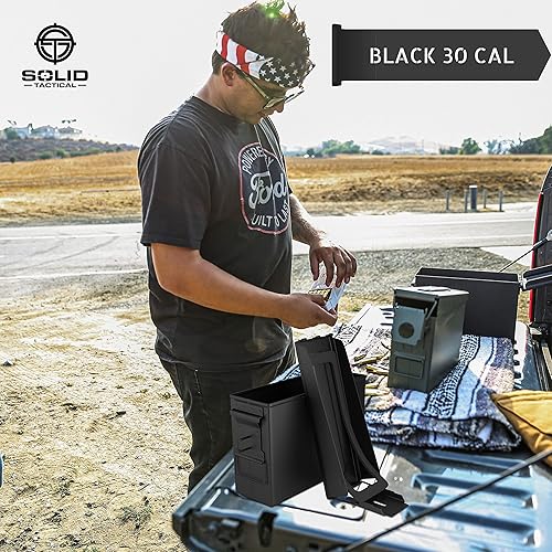 Miniatura 2 de Solid Tactical Lata de munición de metal  Nuevo contenedor de almacenamiento de municiones militares y del ejército  Cajas de municiones M2A1 y