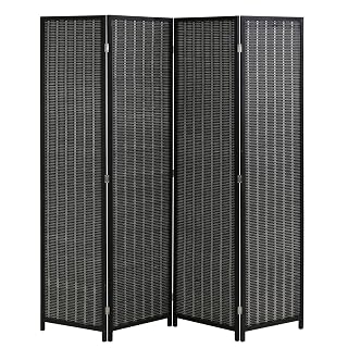 FDW Bamboo Room Divider Folding Privacy Screen 4 Panel 70 Inches High 17 Inches Wide Room Divider for Bedroom Office Study,Coal Black - Amazon product rated Grade A