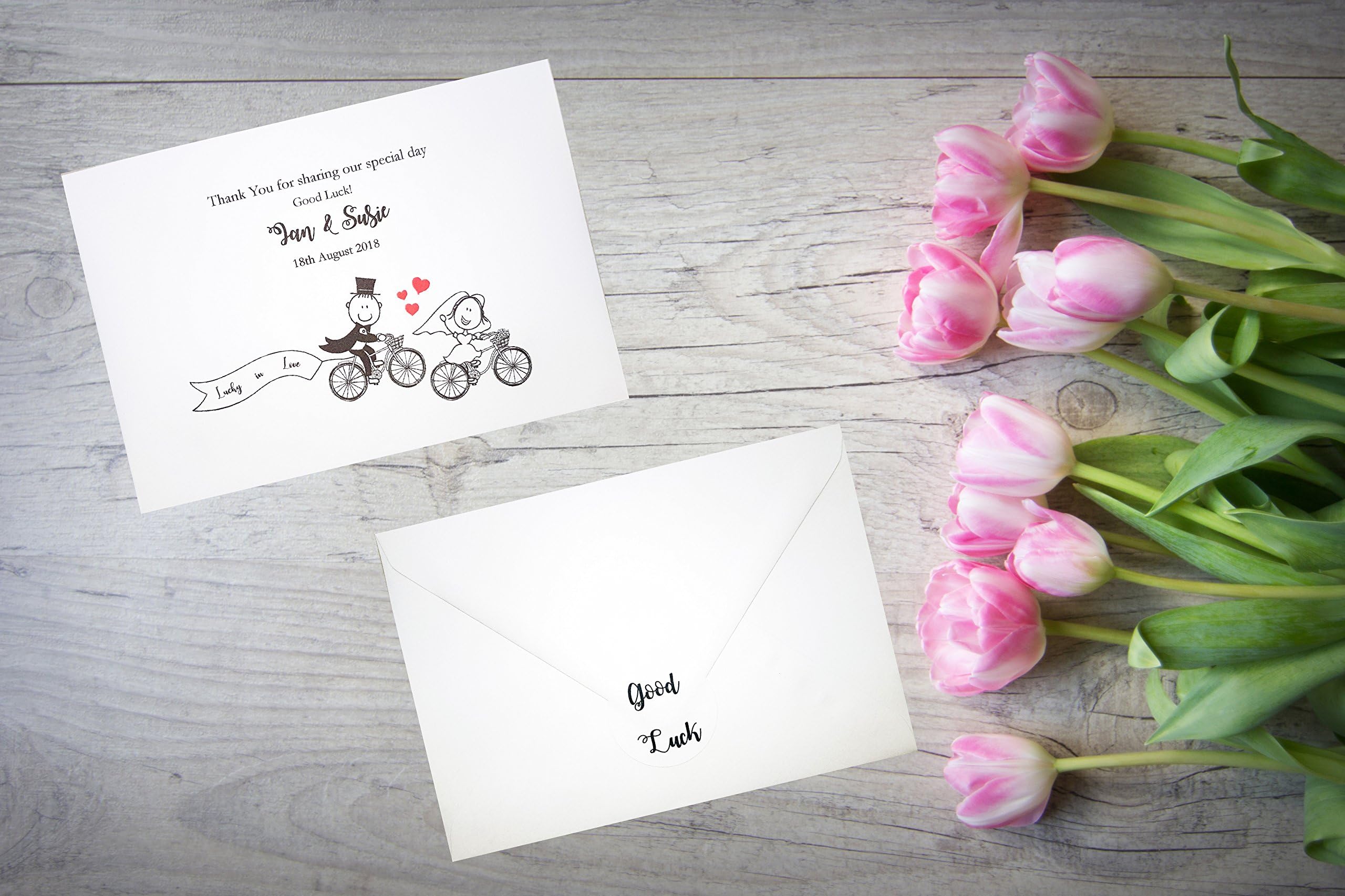 Personalised Wedding Favour Gift Scratch Card Lottery Lotto Holder Clover LCH89