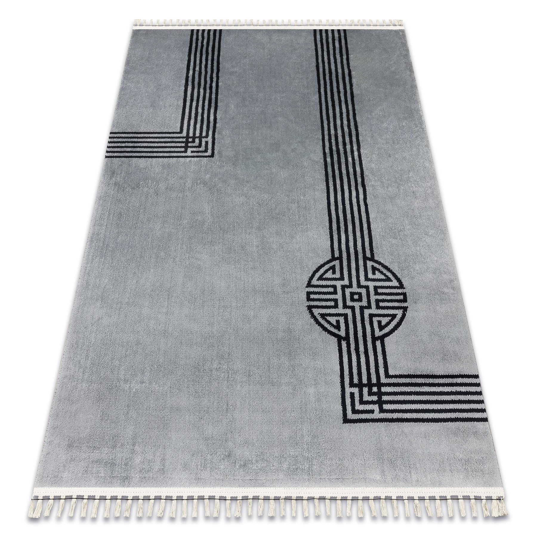 Tapis lignes modernes gris Amour rugsx au design géométrique et élégant