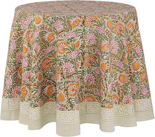 Miniatura 44 de ATOSII Amalfi - Mantel rectangular de otoño 100% algodón, bohemio, estampado a mano, para cocina, mesa de comedor, lino, decoración de otoño