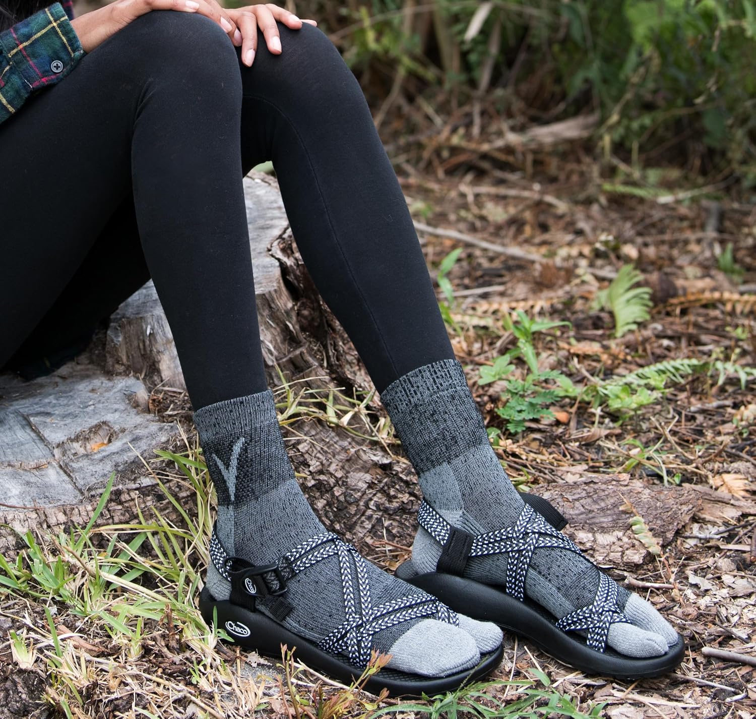V-TOE SOCKS Wool Blend Flip-Flop Tabi Hiking Athletic Or Casual Breathable Split-Toe Socks
