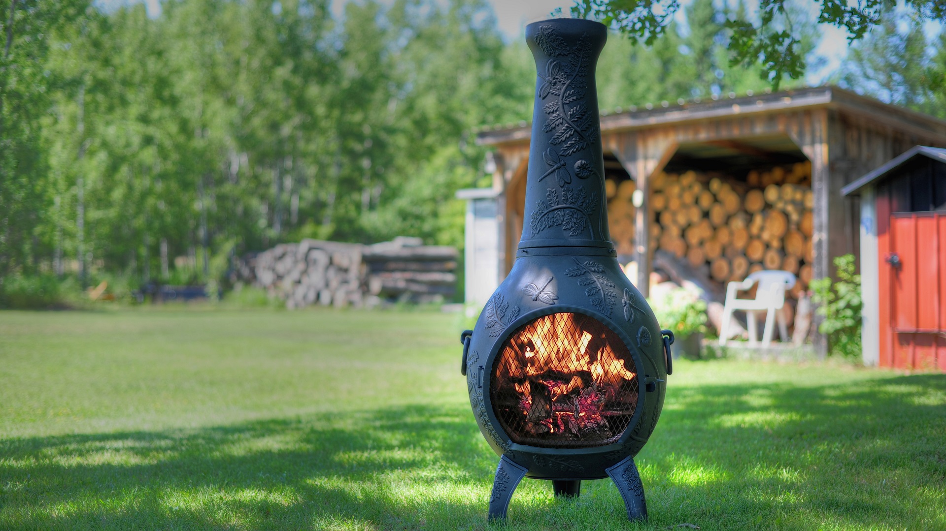 Amazon.com : The Blue Rooster Chiminea and Fire Pit Grate - 2