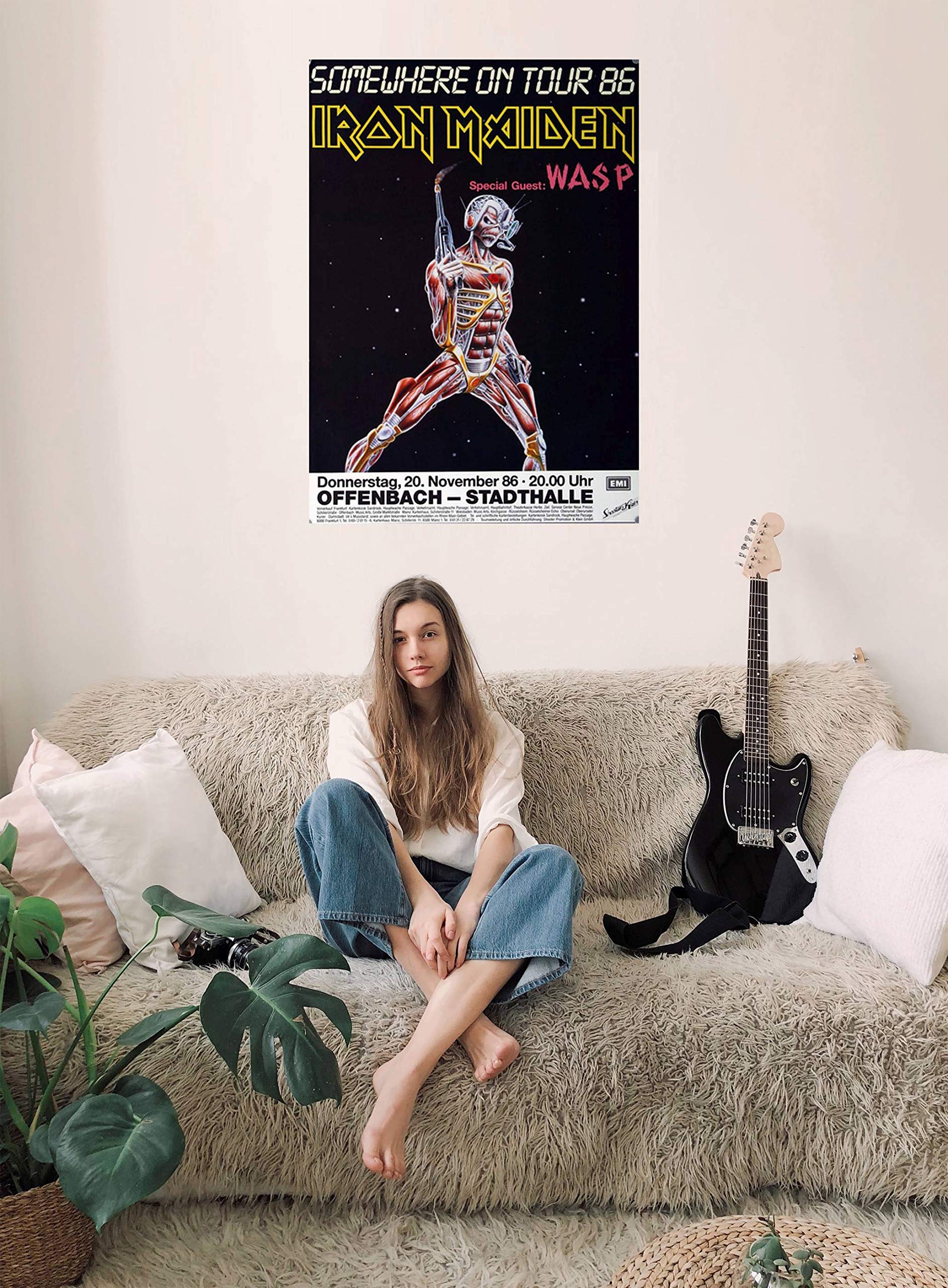 Iron Maiden - Somewhere, Frankfurt 1986 » Konzertplakat/Premium Poster | Live Konzert Veranstaltung | DIN A1 «