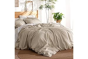 Bedsure Oversized King Size Linen Comforter