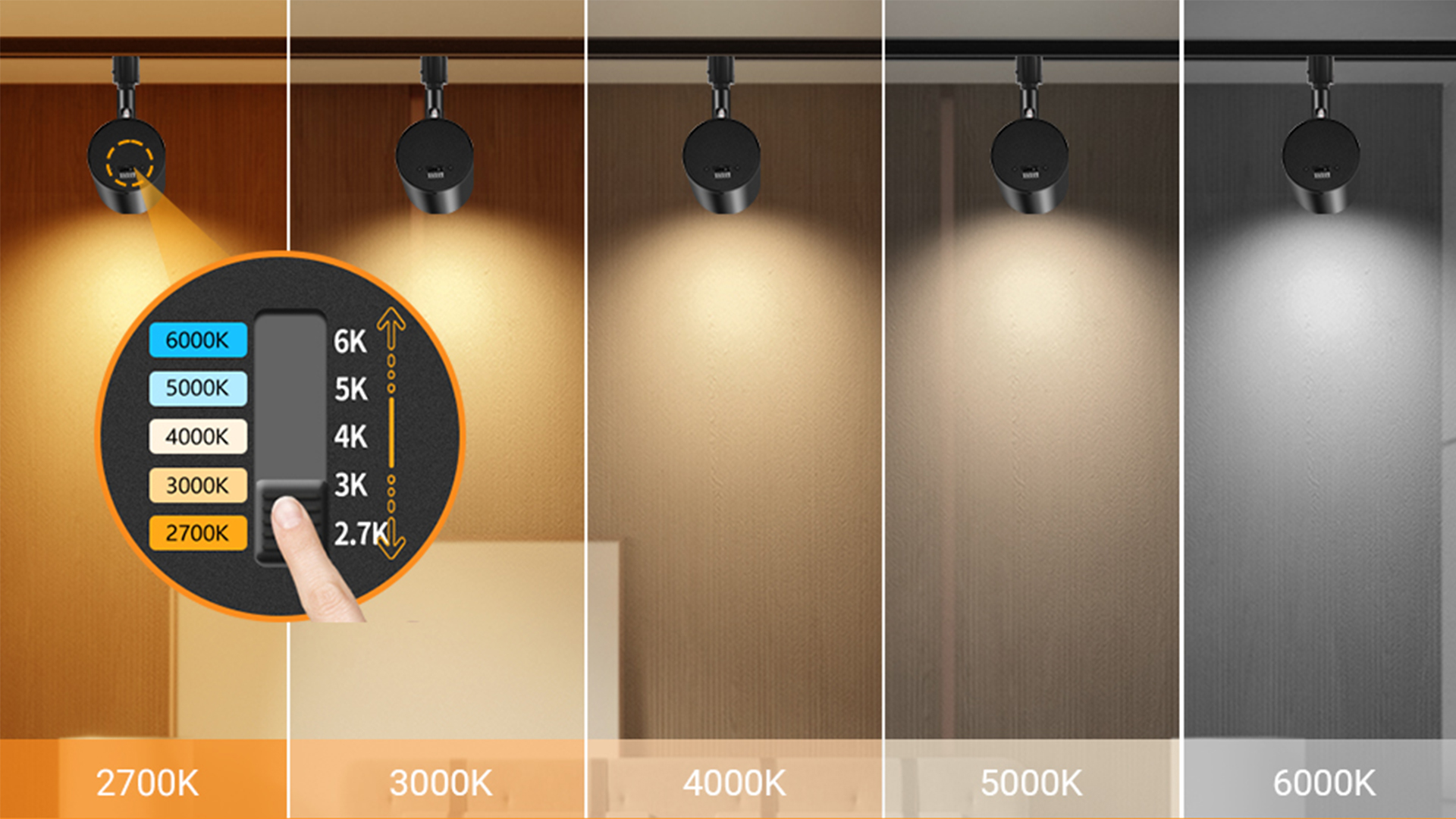 Amazon.co.jp : TuyuBEE 5色調節 ダクトレール スポットライト