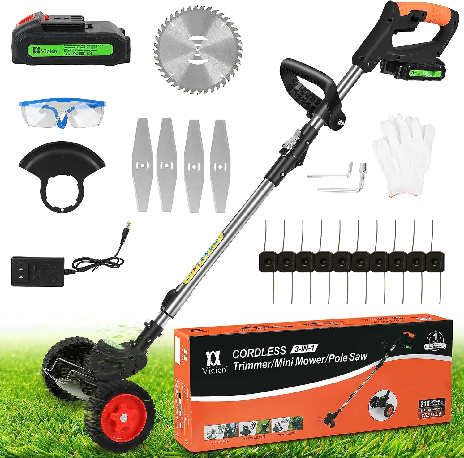 3-in-1 Cordless Lawn Mower, Edger, and Trimmer with Egypt Ubuy